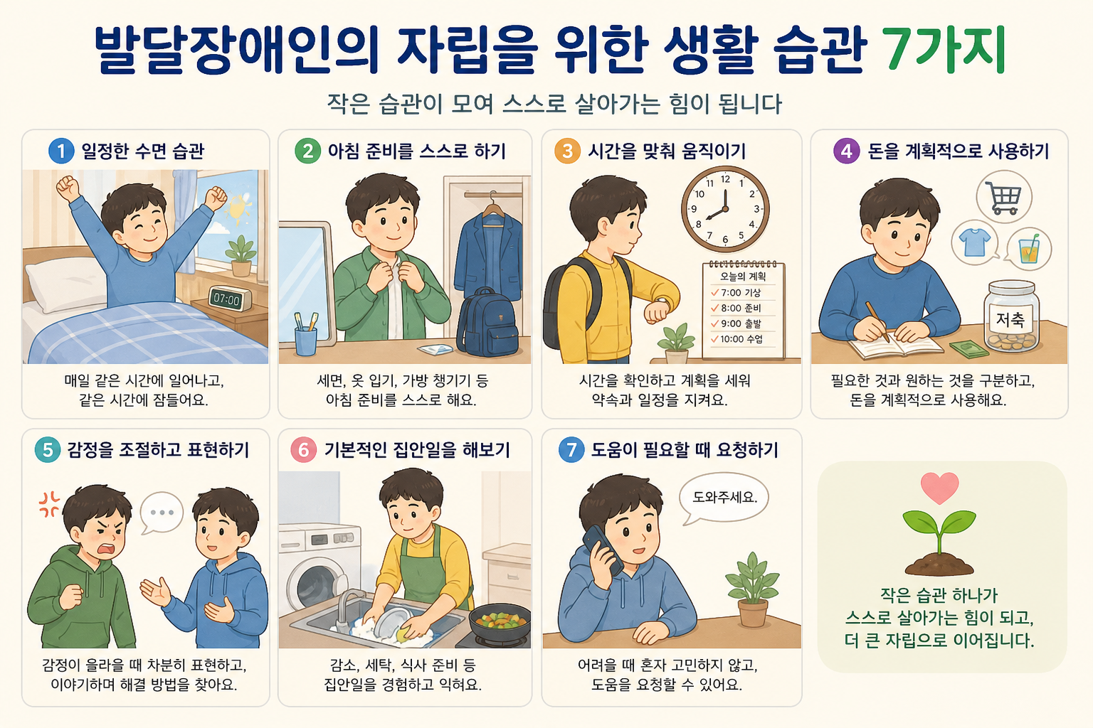 자립을 위한 7가지 습관 안내