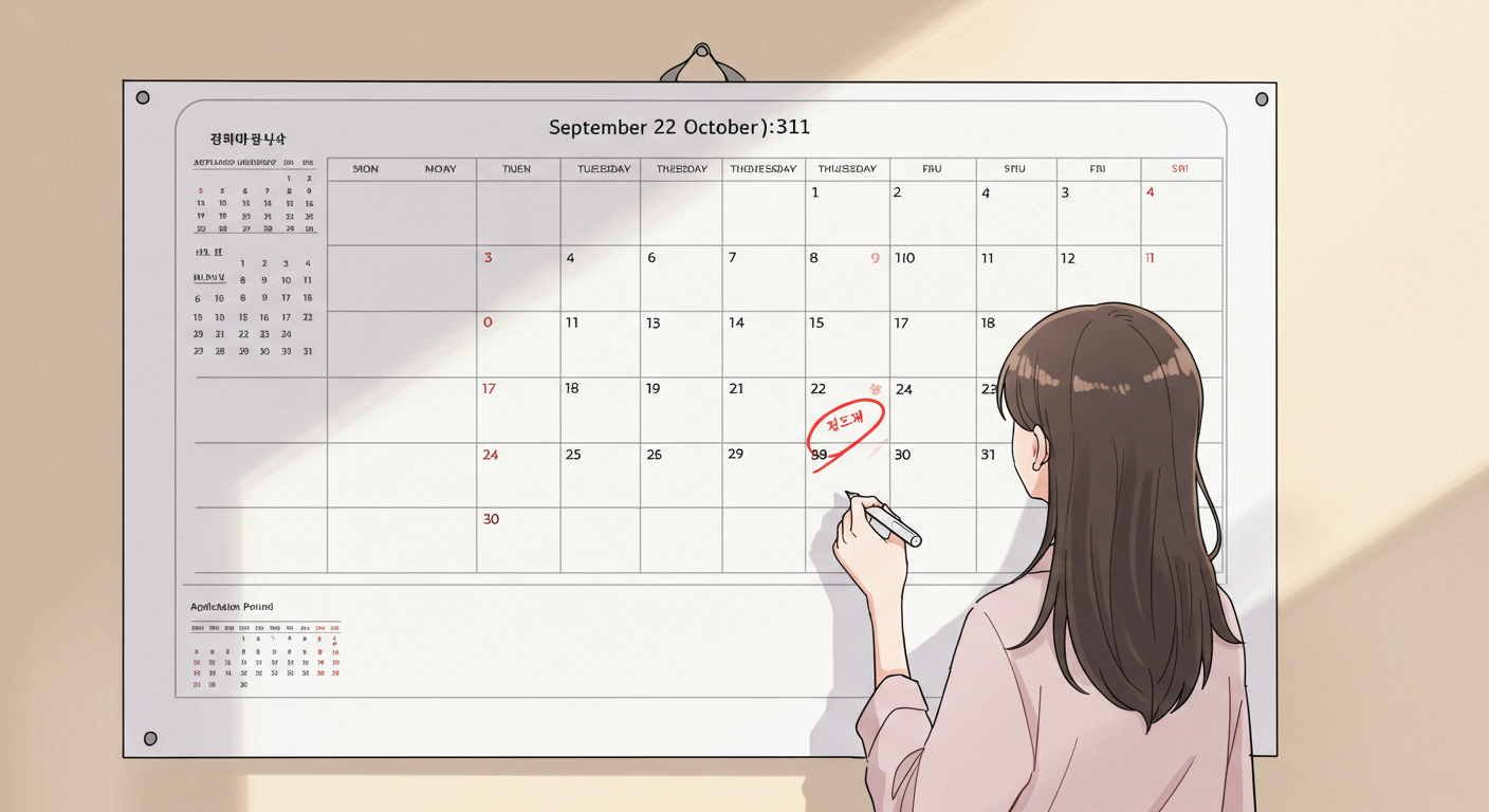 민생지원금 신청 기간과 요일제 달력 표시