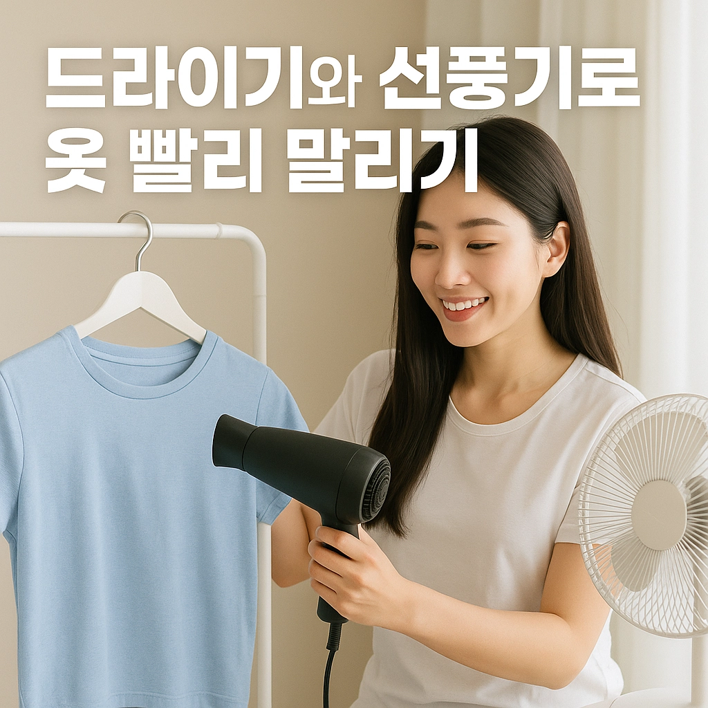 드라이기와 선풍기를 활용한 옷 빠르게 말리는 꿀팁