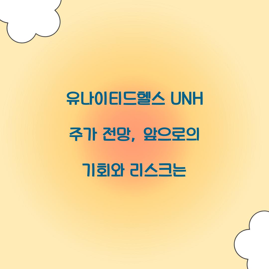 유나이티드헬스 UNH 주가 전망