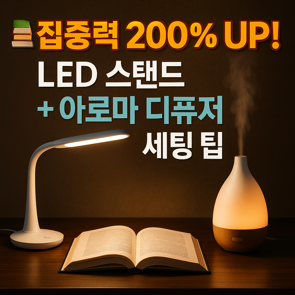 “공부 효율 200%! 집중력 높이는 책상 환경 완벽 세팅팁”