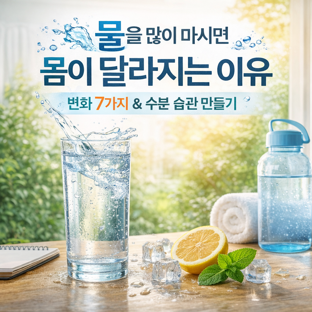 물을 많이 마시면 몸이 달라지는 이유와 변화 7가지, 현실적인 수분 습관 만들기