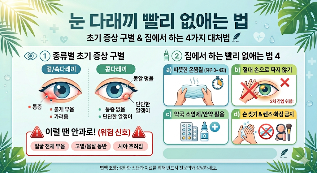 눈 다래끼 빨리 없애는 법
