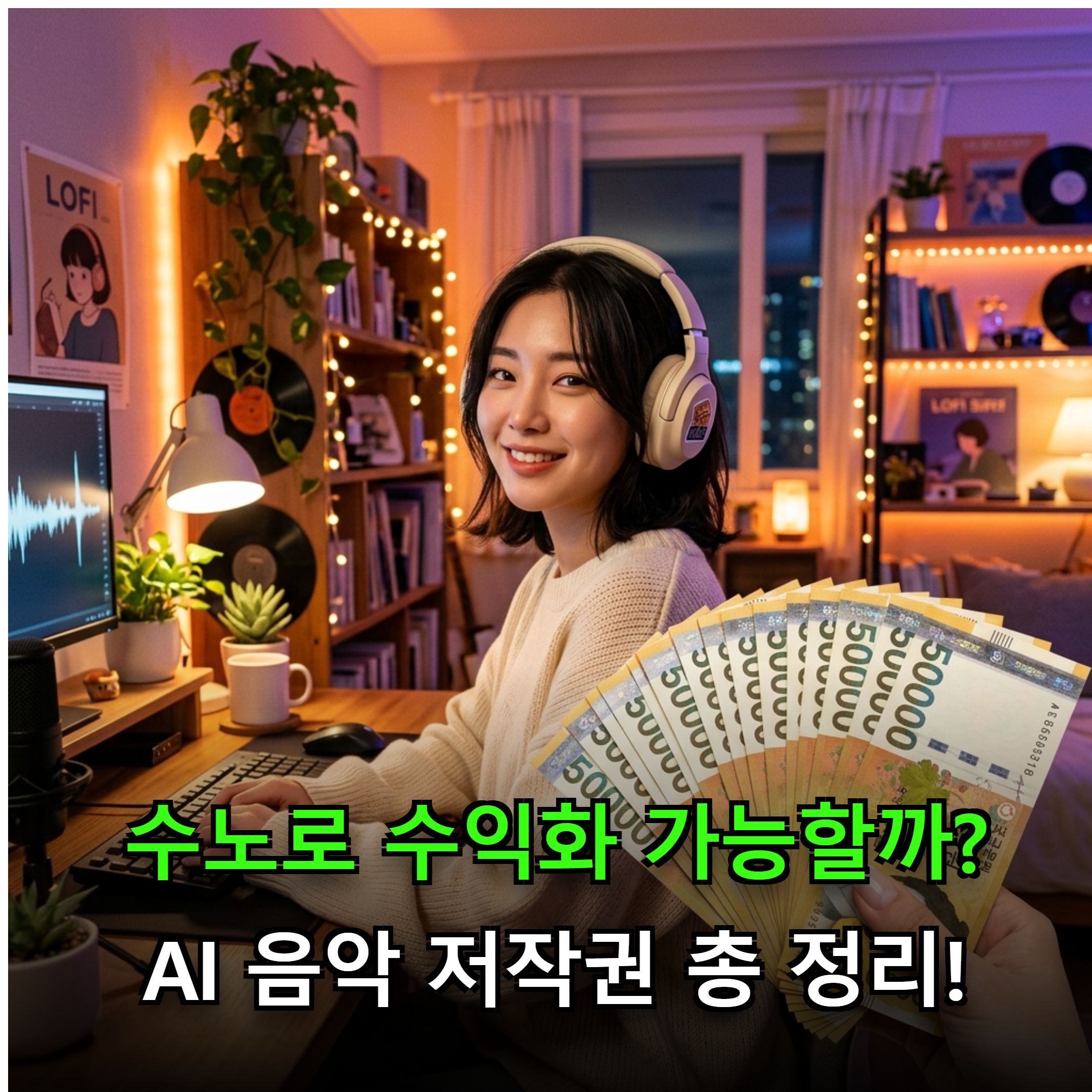 AI 음악 제작부터 수익화까지 완벽 가이드: 월 1,000만 원 파이프라인 구축하기