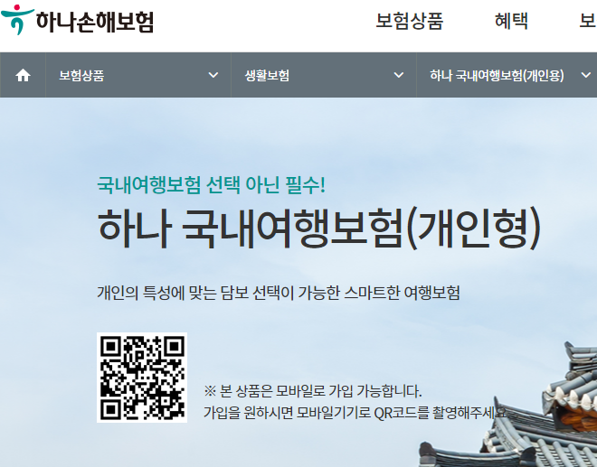 국내여행보험 개인용