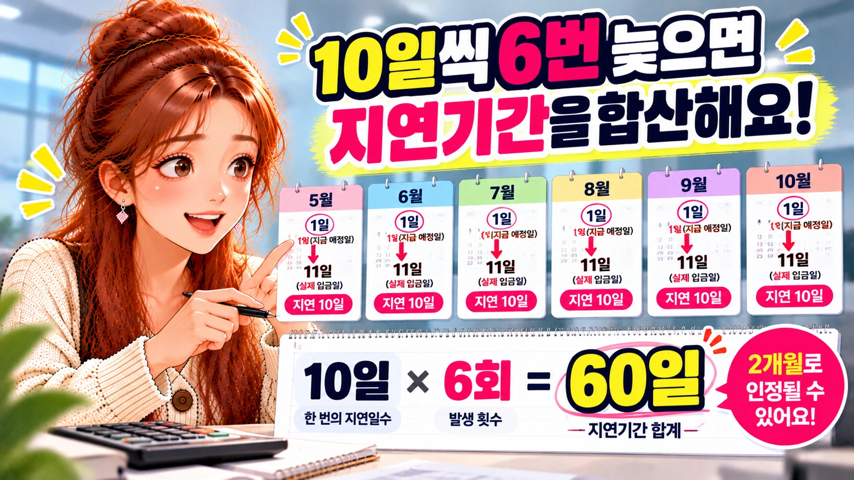 실업급여-지연지급-60일계산