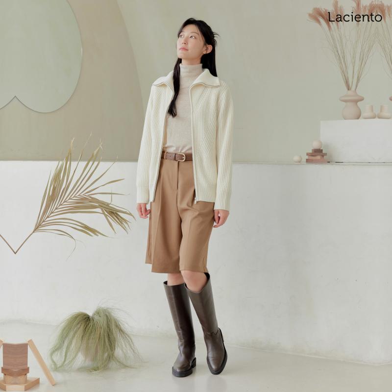 라씨엔토 23 FW 울 블렌디드 집업 니트 재킷