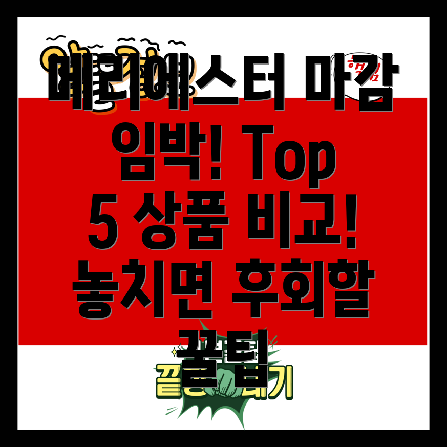 메리에스터마감임박놓치면후회할Top5상품비교분석선택가이드