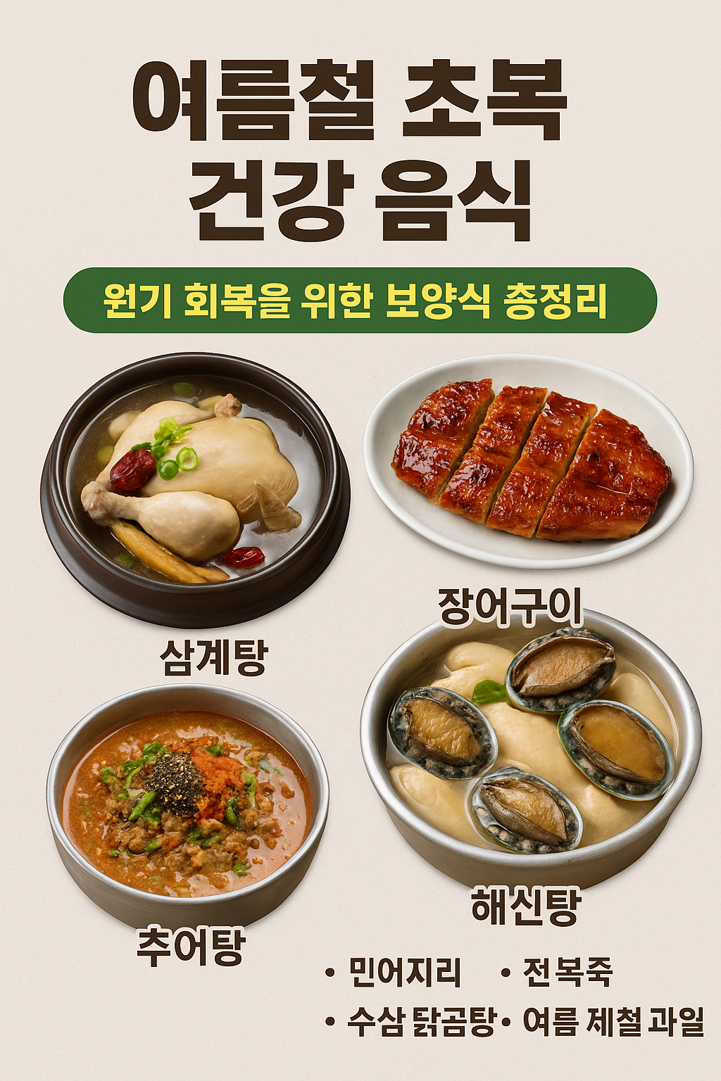 2025년 초복 건강 음식 추천