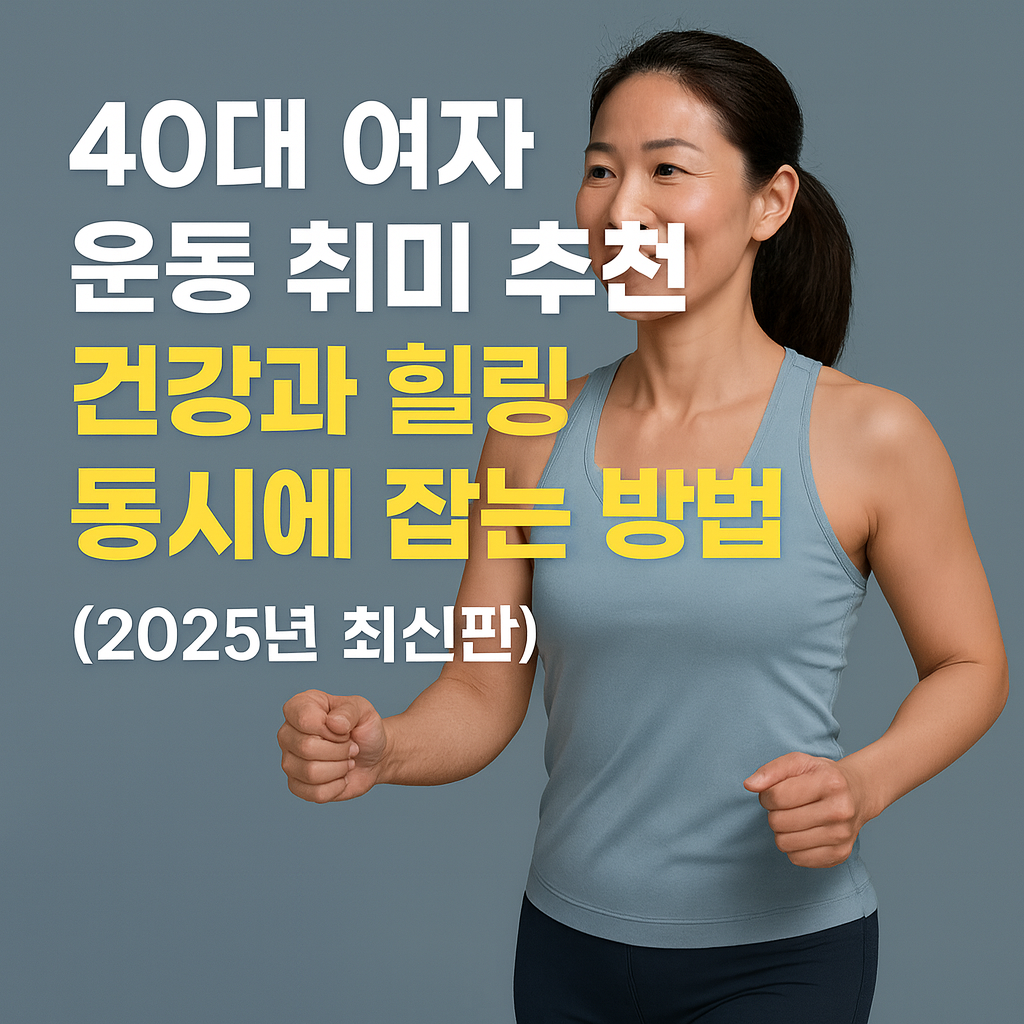 40대 여자 운동 취미 추천! 건강과 힐링 동시에 잡는 방법(2025년 최신판)