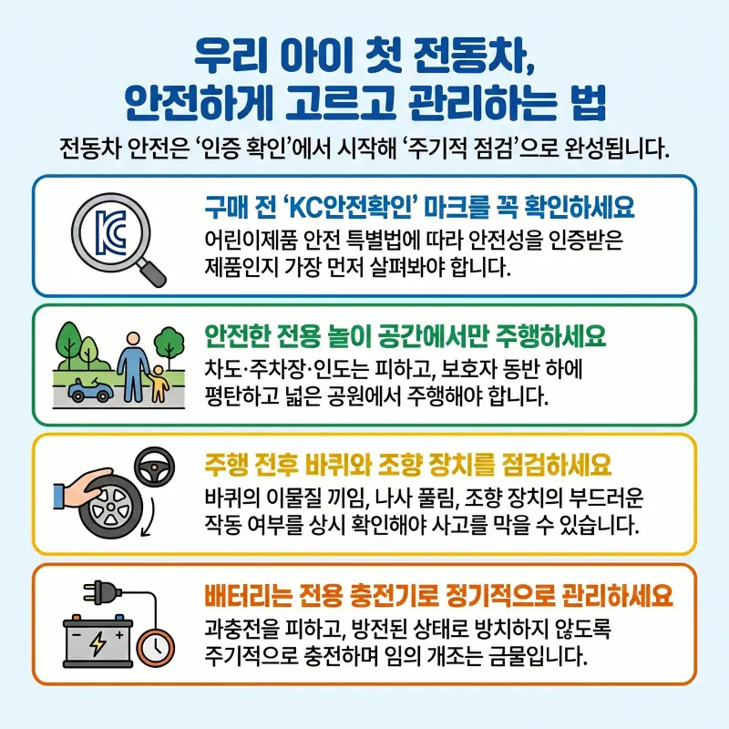 전동 승용완구 품질비교 이후 구매와 관리에 필요한 안전 점검 방법