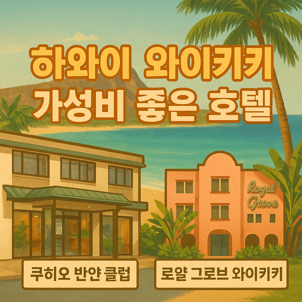와이키키 숙소 고민 끝! 직접 묵어본 하와이 가성비 호텔 2곳