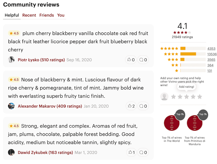 꽁떼 디 깜비아노 프리미티보 리뷰