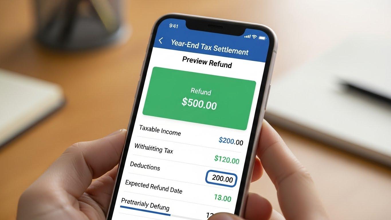 연말정산 미리보기 환급금 조회 방법