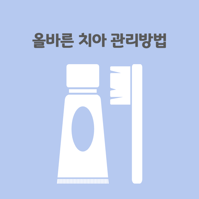올바른 치아관리방법