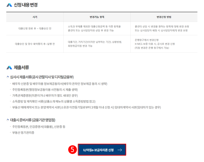 특례보금자리론 신청방법