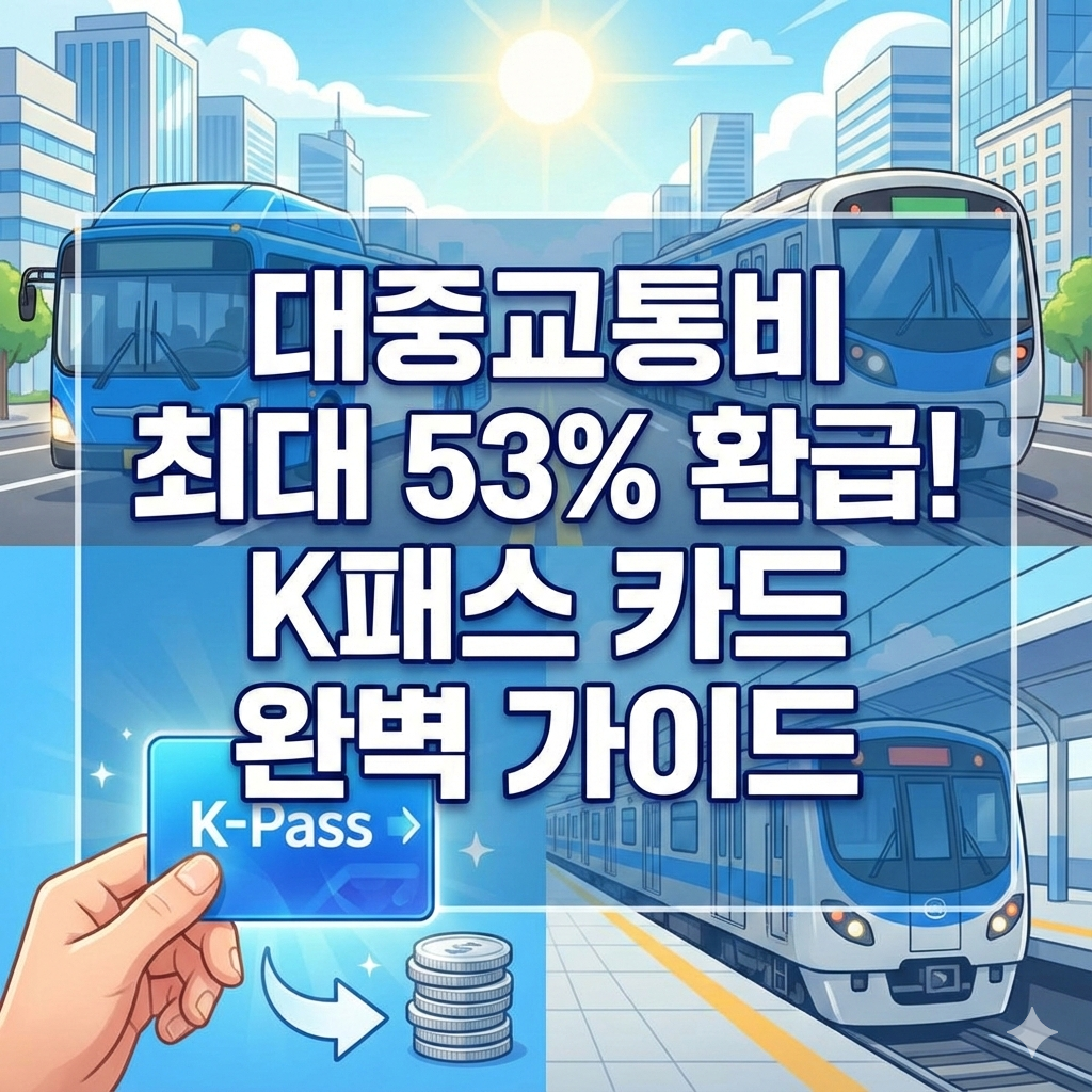 대중교통비 최대 53% 환급받는 K패스 카드 신청과 혜택 완벽 가이드