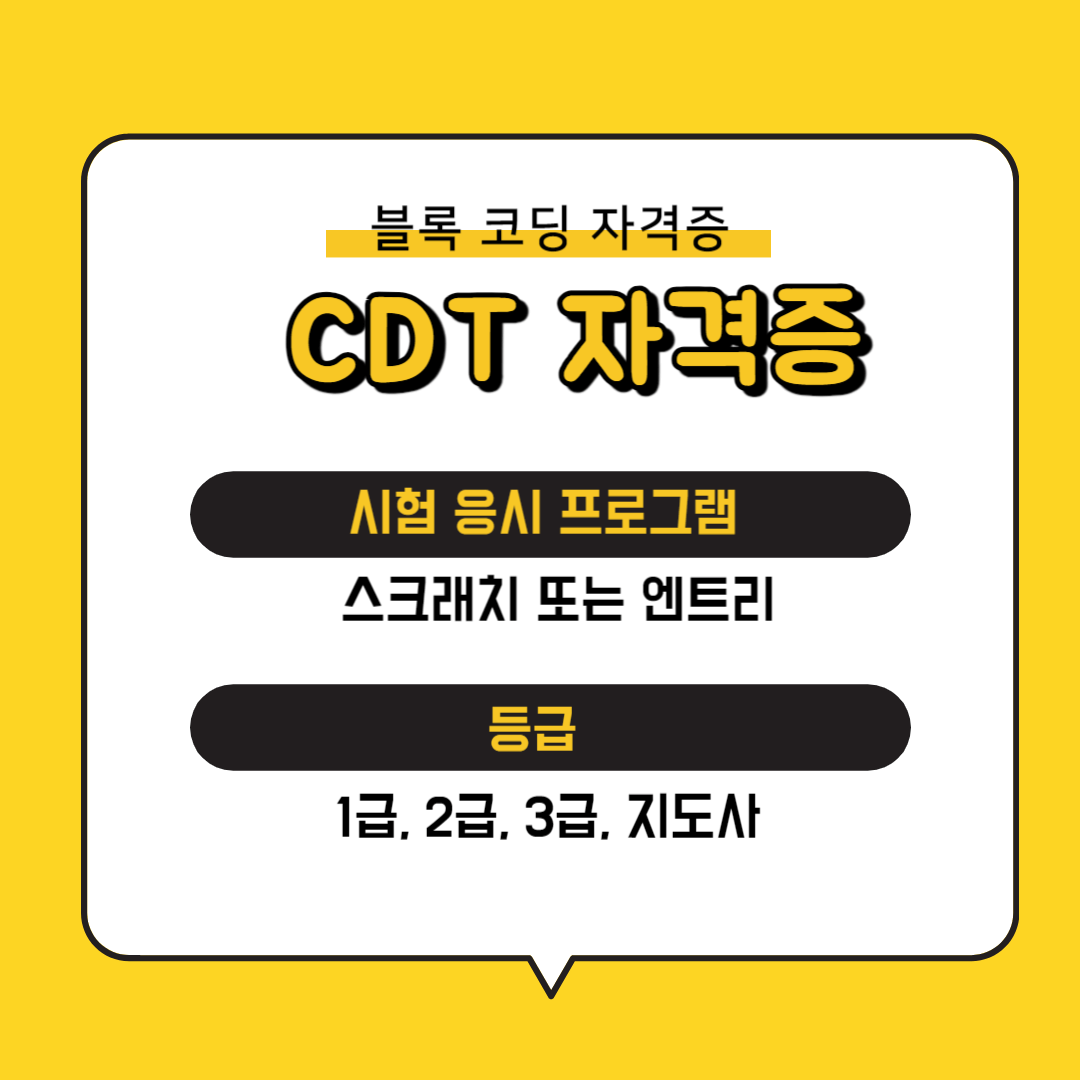 CDT 응시 프로그램 급수