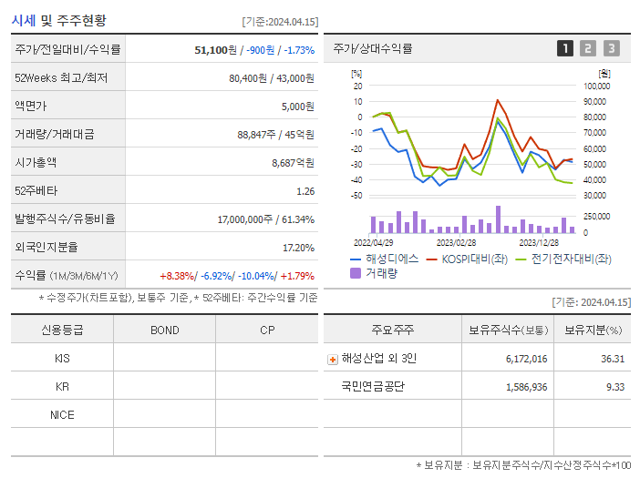 해성디에스_기업개요