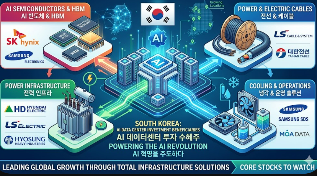 AI관련한 투자 수혜주 기업 이미지
