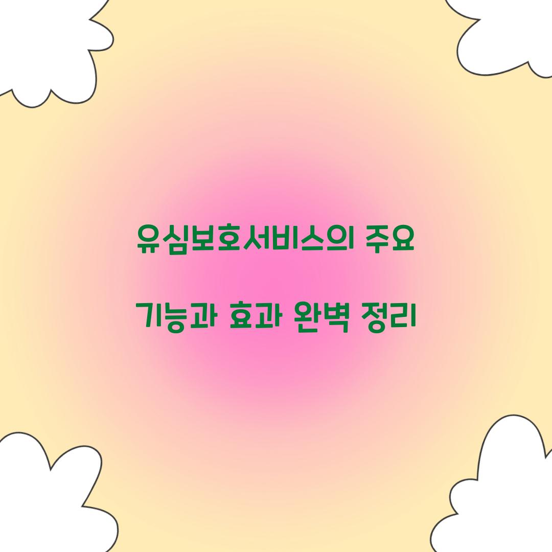 유심보호서비스의 주요 기능과 효과