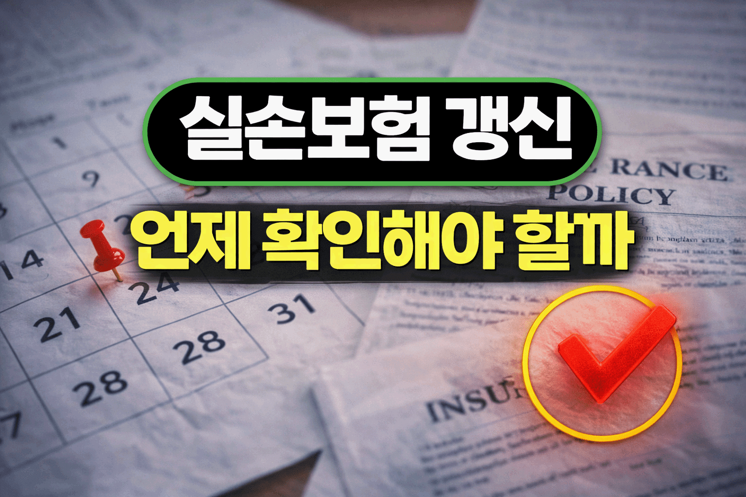 실손보험 갱신, 언제 확인해야 할까