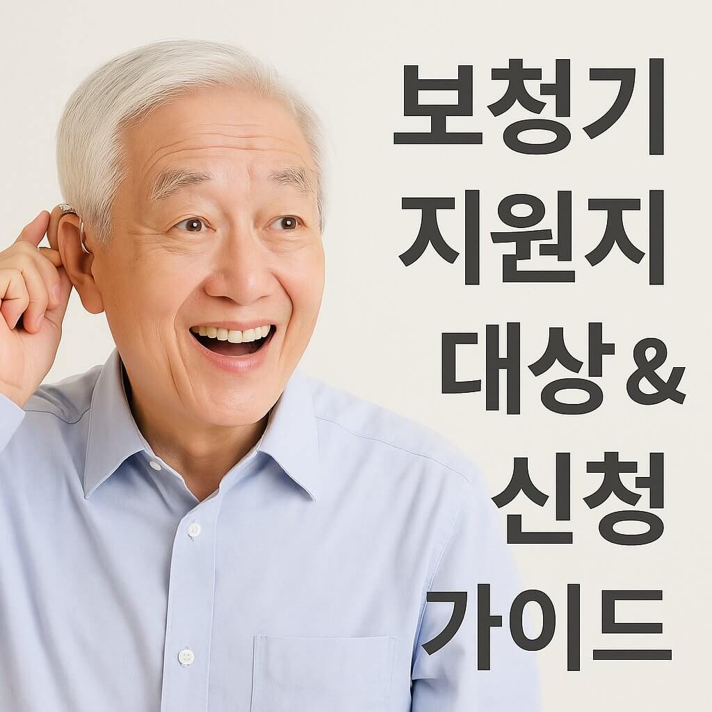 보청기 지원금 받는 법: 건강보험 적용 대상과 신청 방법 총정리