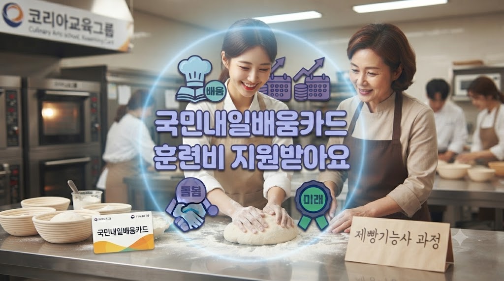 국민내일배움카드로 훈련비 지원받으면서 제빵기능사 학원 다니는 취업준비생