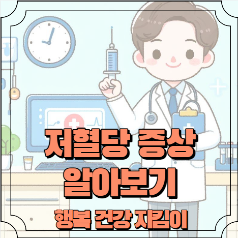 저혈당 증상 알아보기