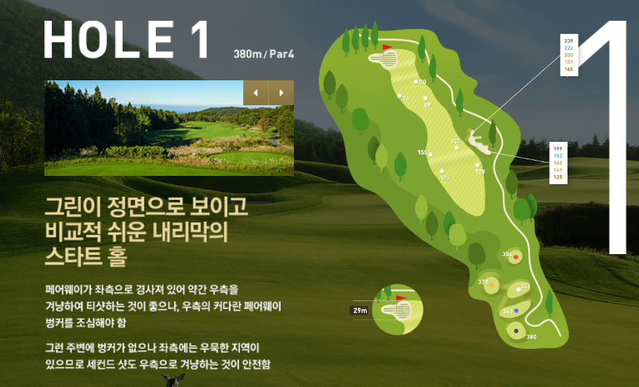 나인브릿지 CC의 코스 공략도 01