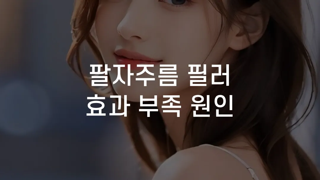 팔자주름 필러 효과 부족 원인