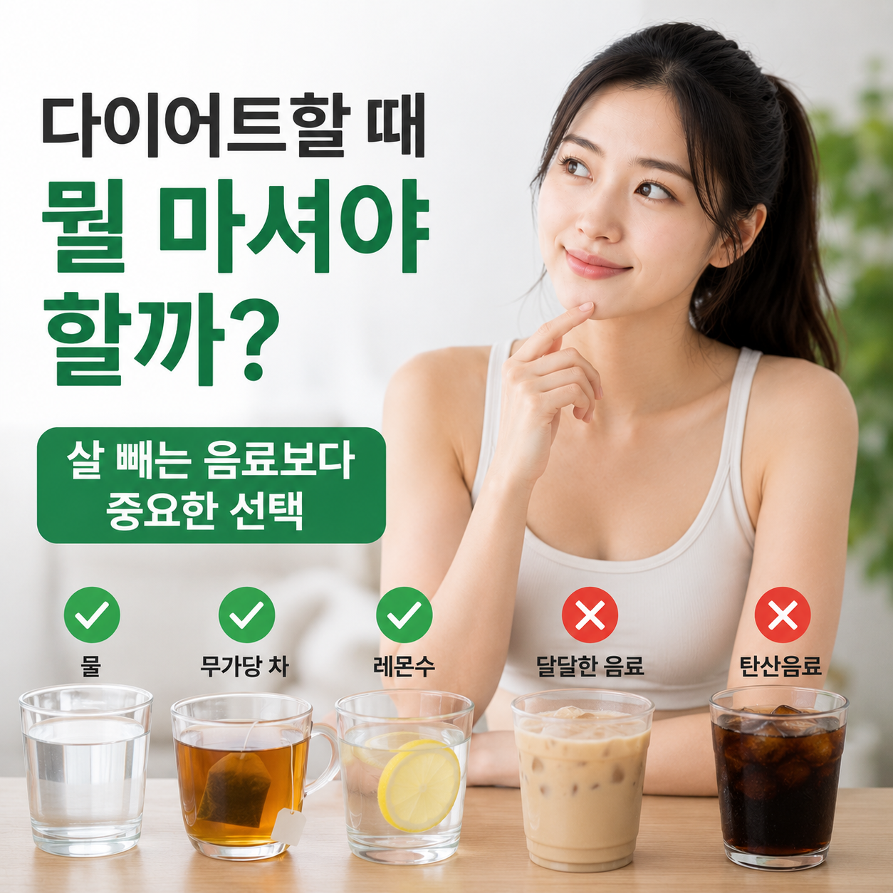 다이어트할 때 뭘 마셔야 할까?