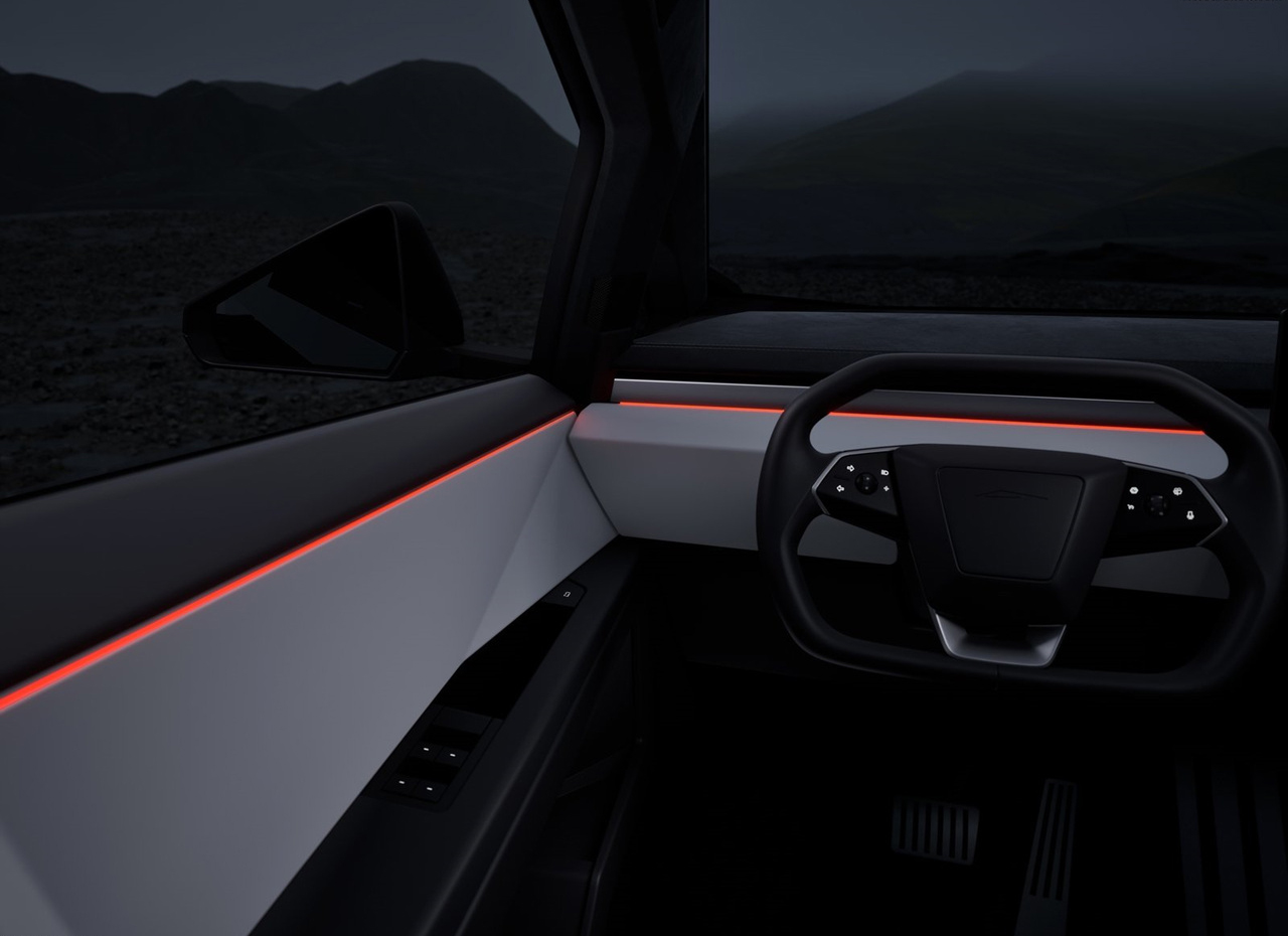 사이버 트럭의 내부 디자인