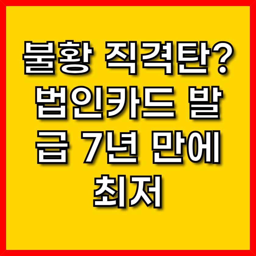 법인카드발급최저