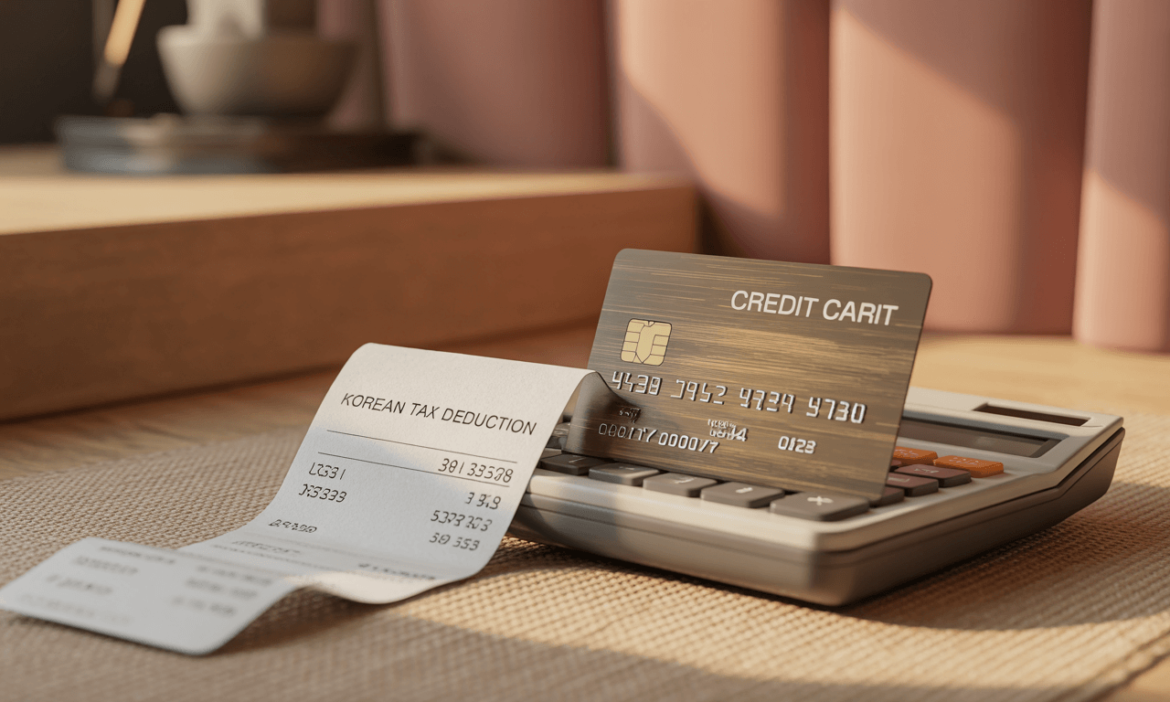 폐업후-종합소득세-신고-신용카드-영수증-계산기-같이있는-모습