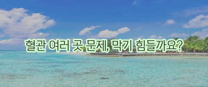 다혈관 관상동맥 질환 종류와 예방 치료가 중요합니다