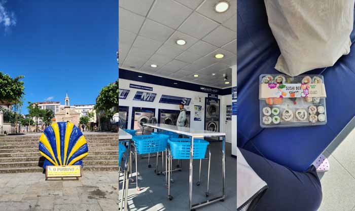 오 뽀리뇨에서 엄마, 아빠의 오후 - 오 뽀리뇨 광장, 코인세탁소, 마트 스시