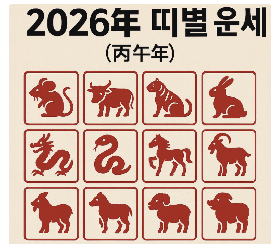 2026년 병오년 띠별 운세
