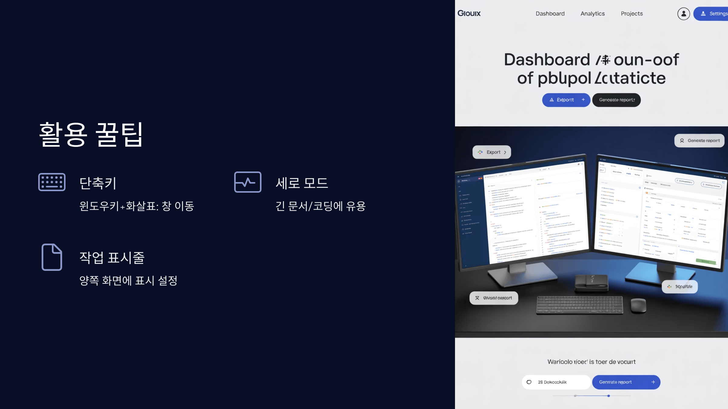 화면 배치와 활용 꿀팁