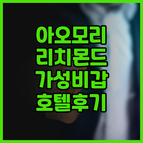 리치몬드 호텔 아오모리 숙박 후기 가