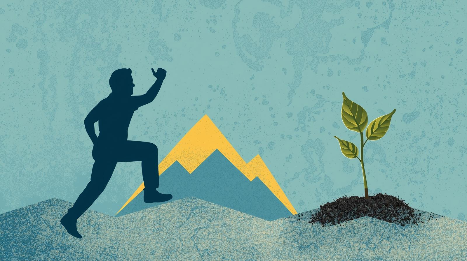 자신을 믿고 도전하는 사람의 이미지