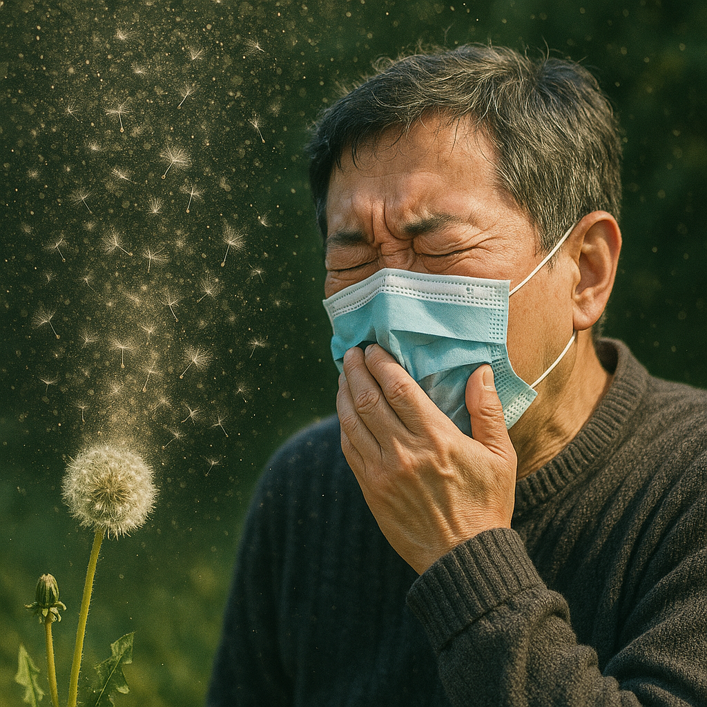 노년층을 위한 봄철 알레르기 예방법 (시니어,건강,꽃가루,마스크)