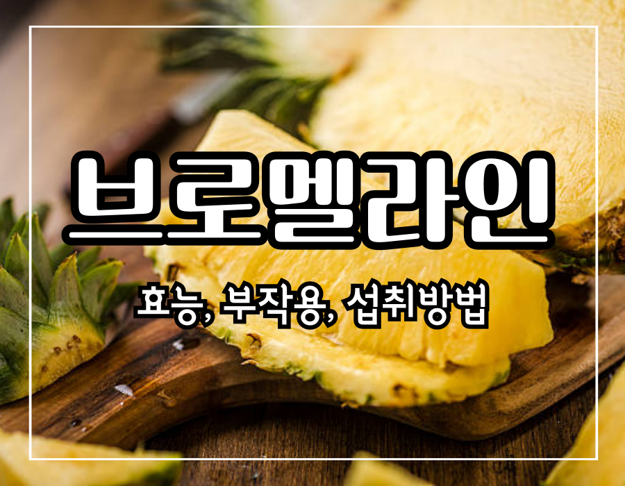 브로멜라인 효능 10가지 및 부작용 및 섭취 방법