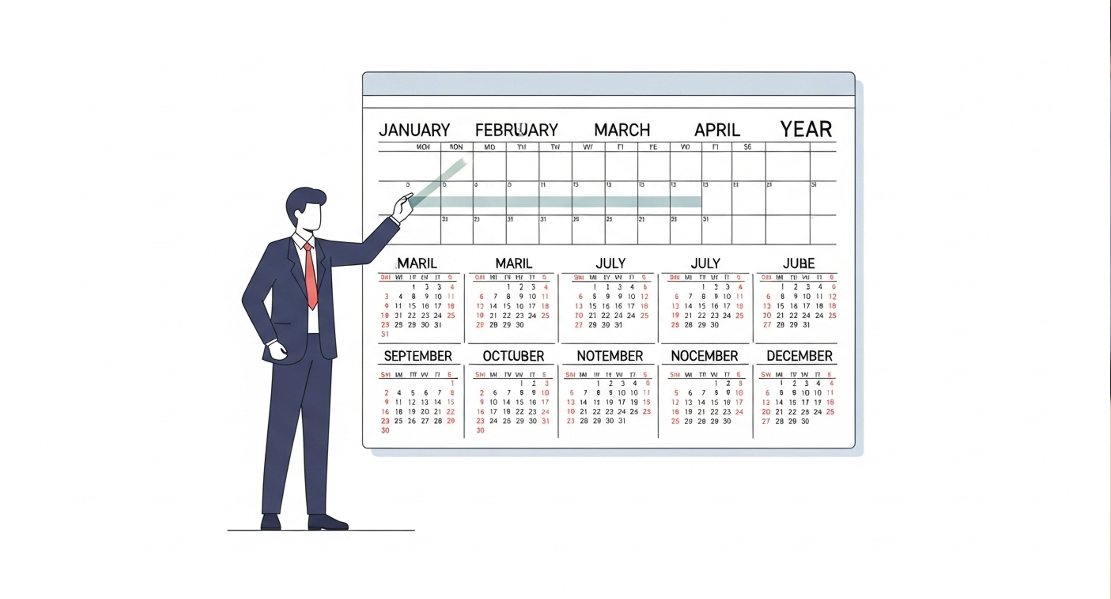 수급기간을 달력으로 확인하는 이미지, 개인별 기간을 정확히 계산해야 합니다.