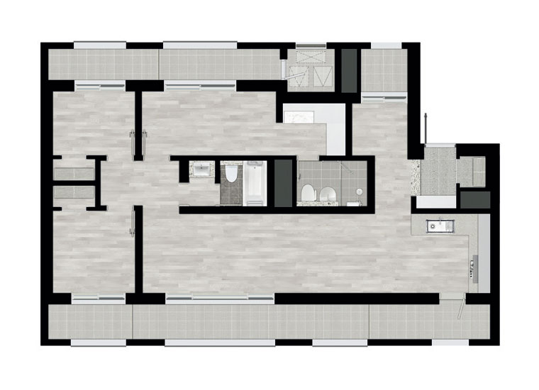 천안 롯데캐슬 더 청당 84C 평면도