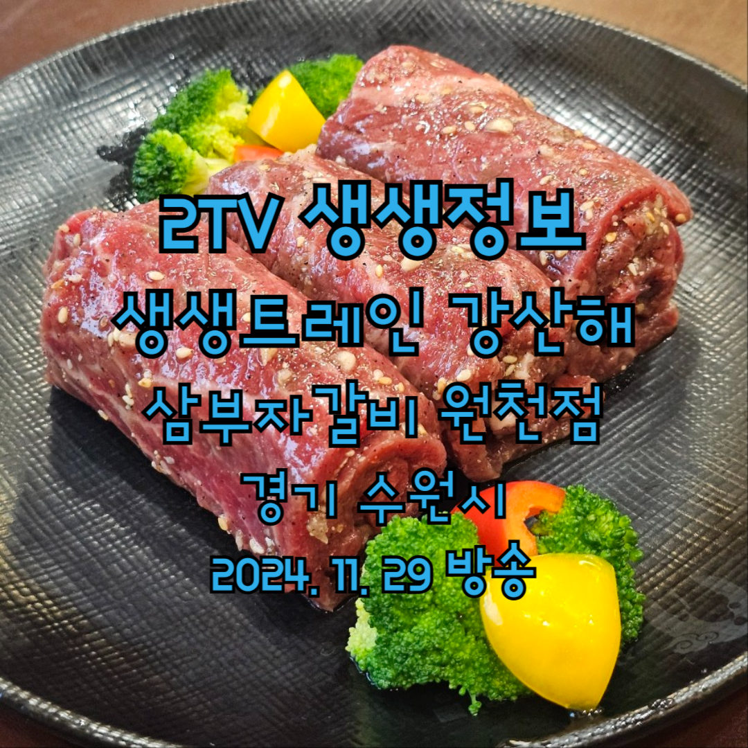 2TV 생생정보 생생트레인 강산해 삼부자갈비 원천점