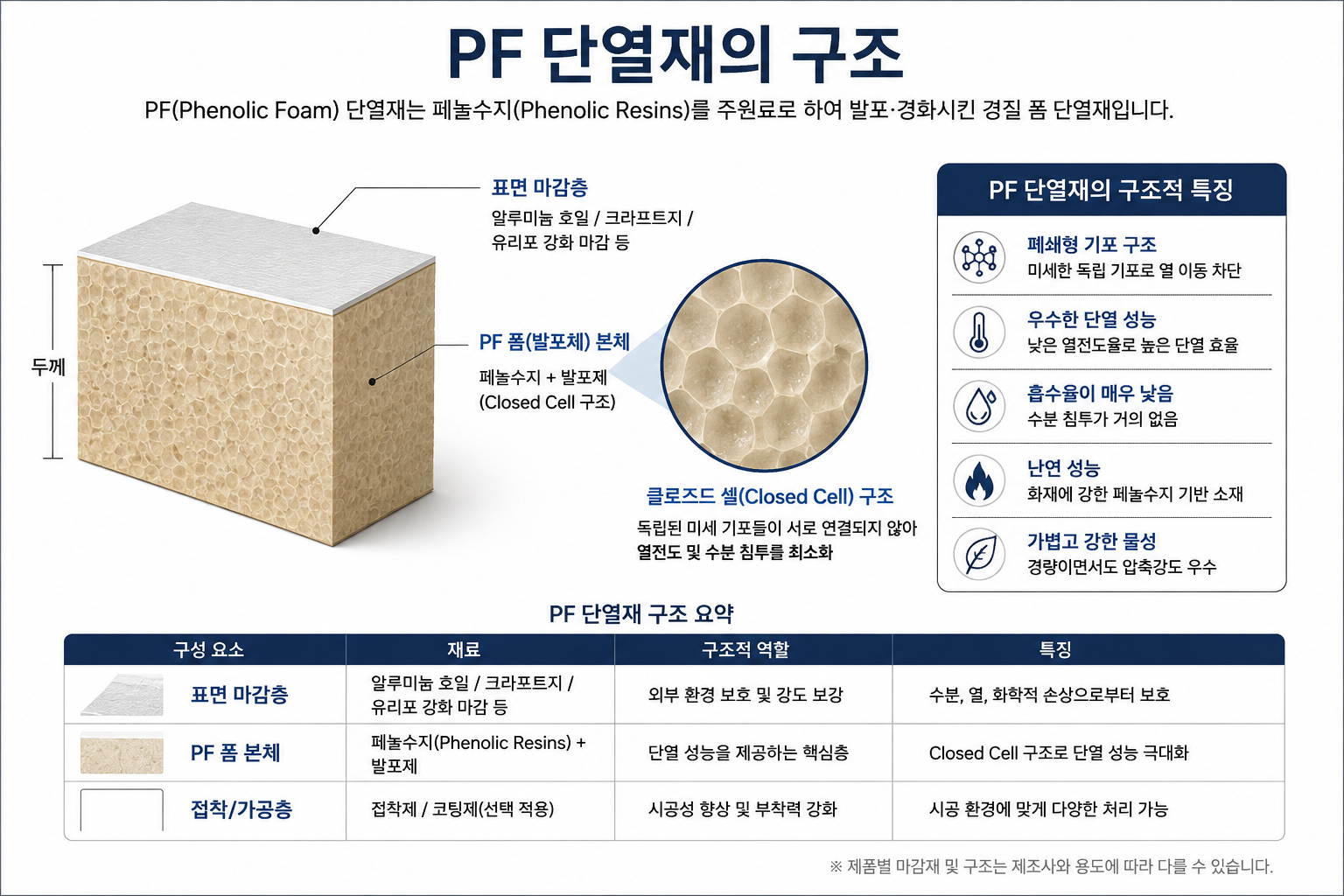 PF 단열재의 구조