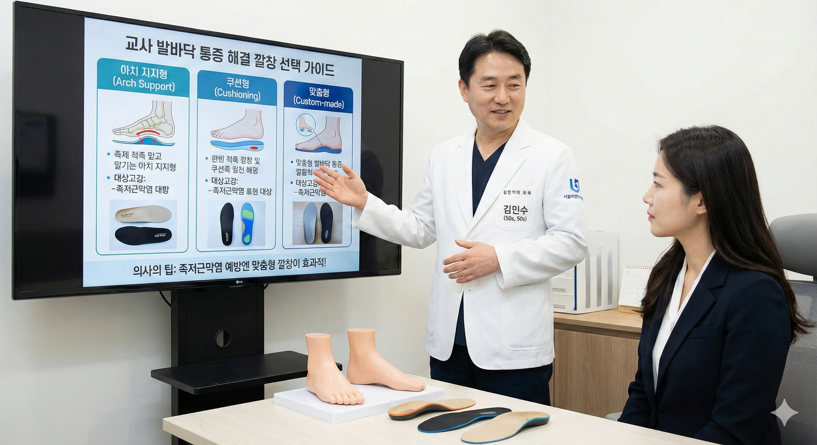 교사 서있을때 발바닥 통증 해결하는 깔창 선택 가이드