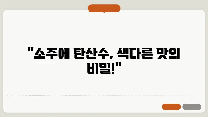 소주와 함께하는 행복한 시간