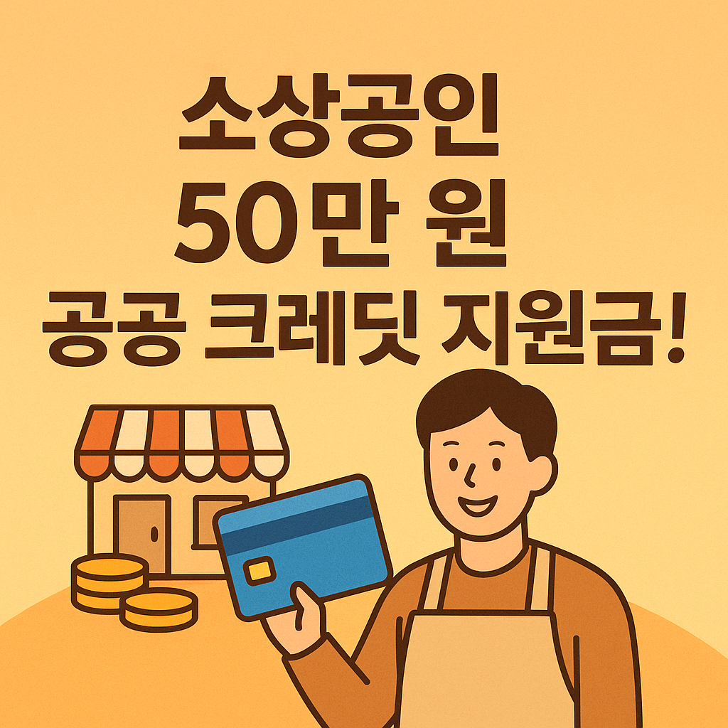 소상공인 50만원 공공 크레딧 지원금